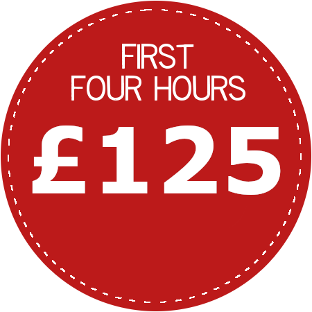 First four hours £125
