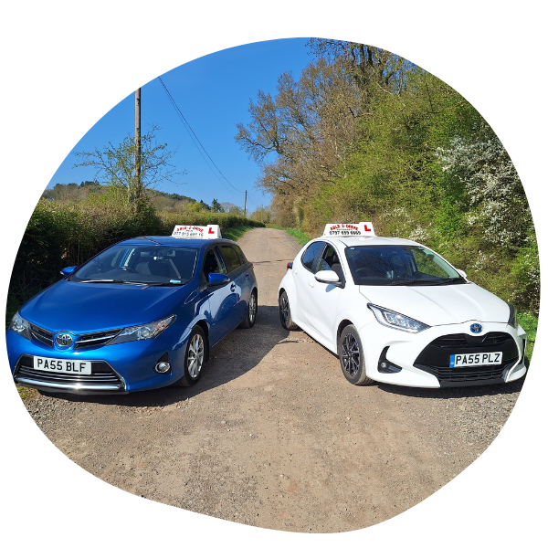 The two cars that Able 2 Drive use for driving lessons.